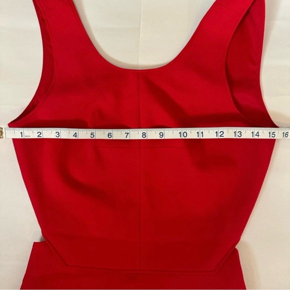 Elizabeth and James Emmy Cutout Back Double Zipper Sheath Dress Red Size 4 - Picture 8 of 14